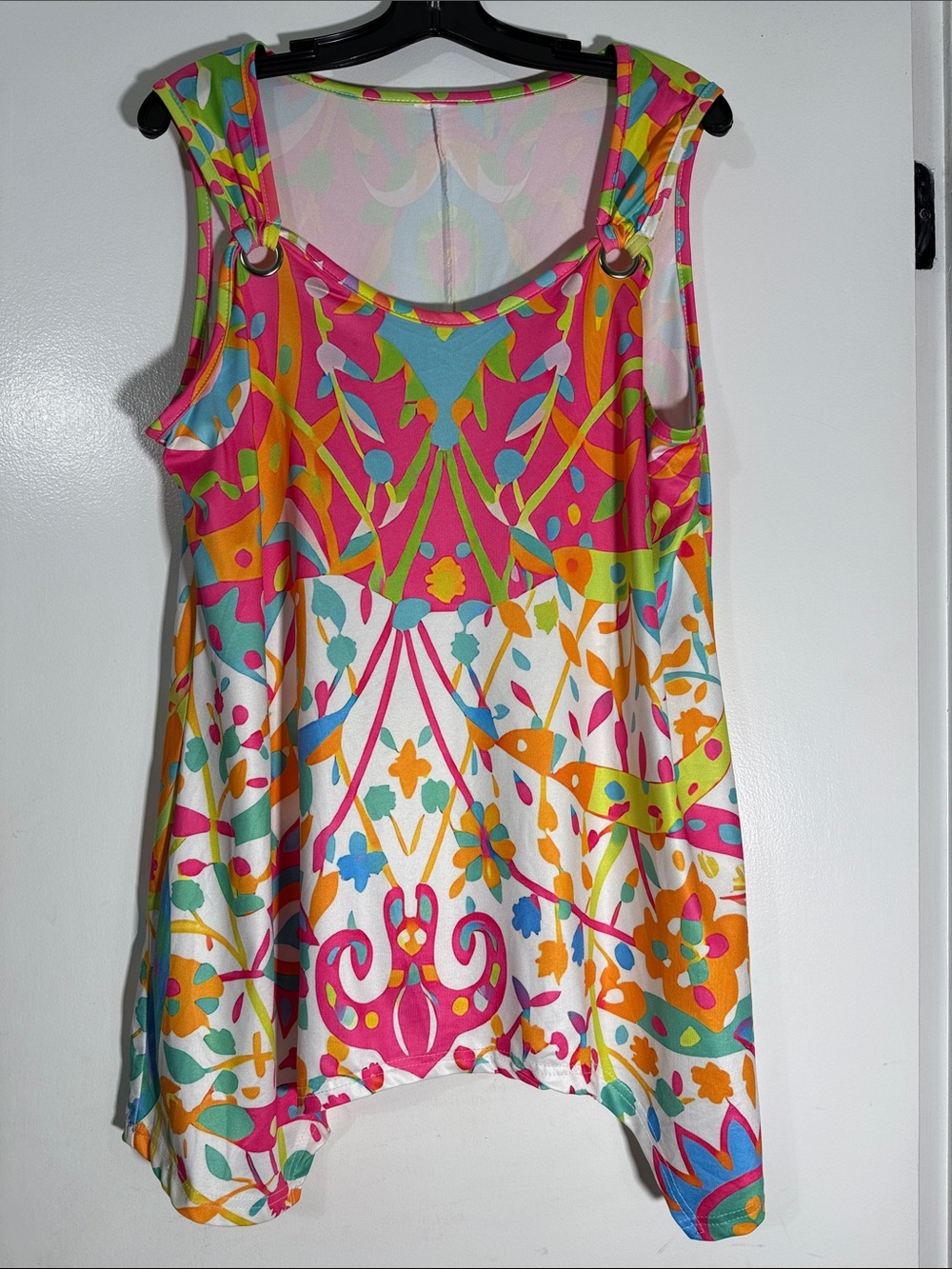 Sleeveless Multicolor Floral Print Tank Top